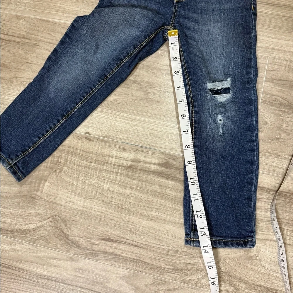 Old Navy boys' jeans, size 3T, navy blue, ripped at one knee
